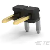 TE Connectivity-2823104-2 Piastre connettori e prese PCB 2P, AMPMODU 2 mm, Breakaway header, Single row, horizontal, THT, tail length 2.8mm, 30µ" Gold, tube, without cap, xyz