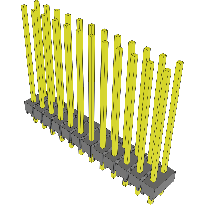 Samtec-MTSW-112-11-G-D-740 Steckverbinderleisten und Leiterplattenbuchsen Conn Unshrouded Header HDR 24 POS 2.54mm Solder ST Top Entry Thru-Hole Bulk