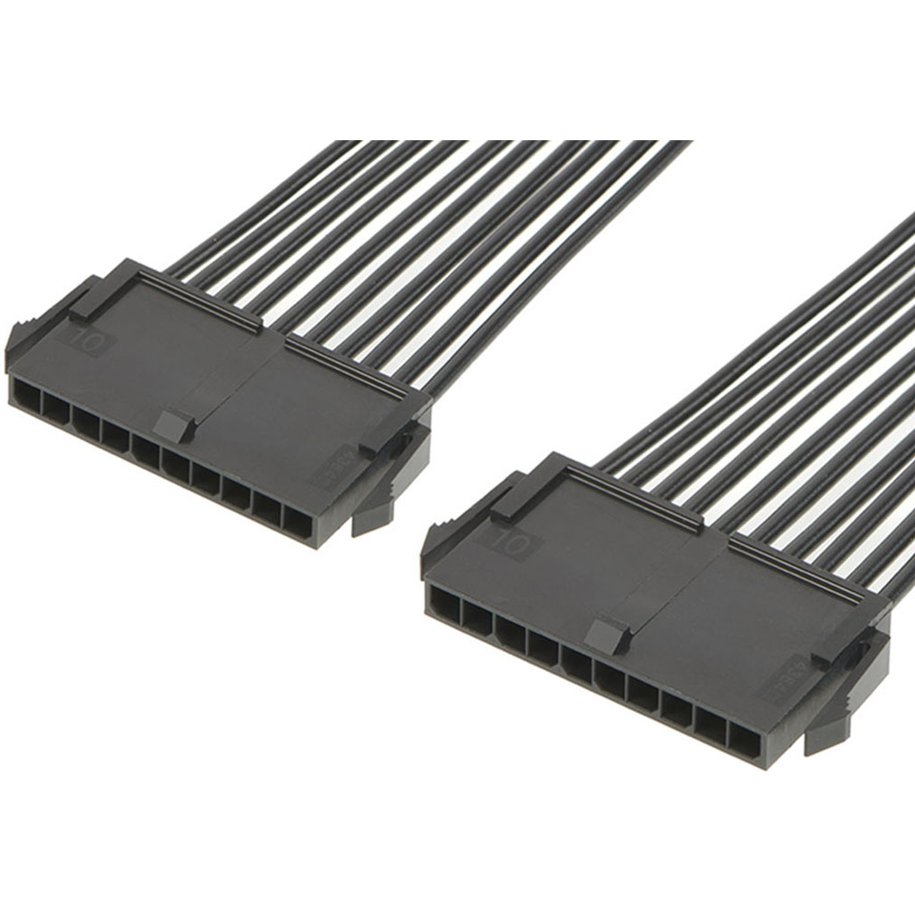 Molex-2147521102 Andere Kabelbaugruppen Cable Assembly UL 10002 0.3m 18AWG Wire to Board to Wire to Board 10 to 10 POS M-M Crimp-Crimp Bag
