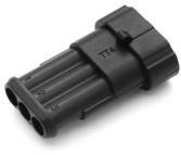 ADAM TECH-DMB-DMSS03 Einzeladersteckverbinder, Gehäuse Conn Housing M 3 POS 6mm Crimp ST Cable Mount Black