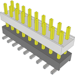 Conn Board Stacker HDR 18 POS 2.54mm Solder ST Top Entry SMD Tube