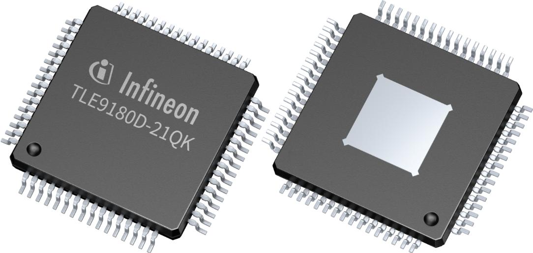Infineon Technologies AG-TLE9180D21QKXUMA1 Gate- und Leistungstreibern Driver 2A 2-OUT High Side/Low Side 64-Pin LQFP T/R Automotive AEC-Q100