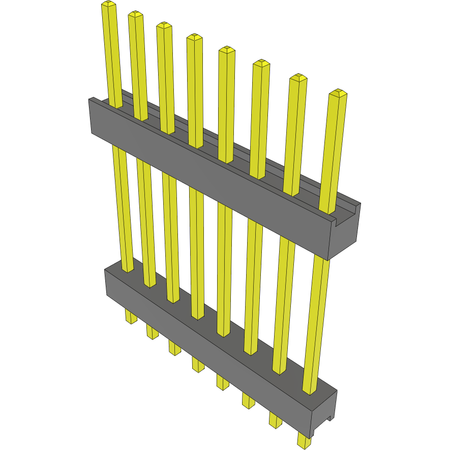 Samtec-DW-08-12-G-S-660 Steckverbinderleisten und Leiterplattenbuchsen Conn Board Stacker HDR 8 POS 2.54mm Solder ST Top Entry Thru-Hole Bulk