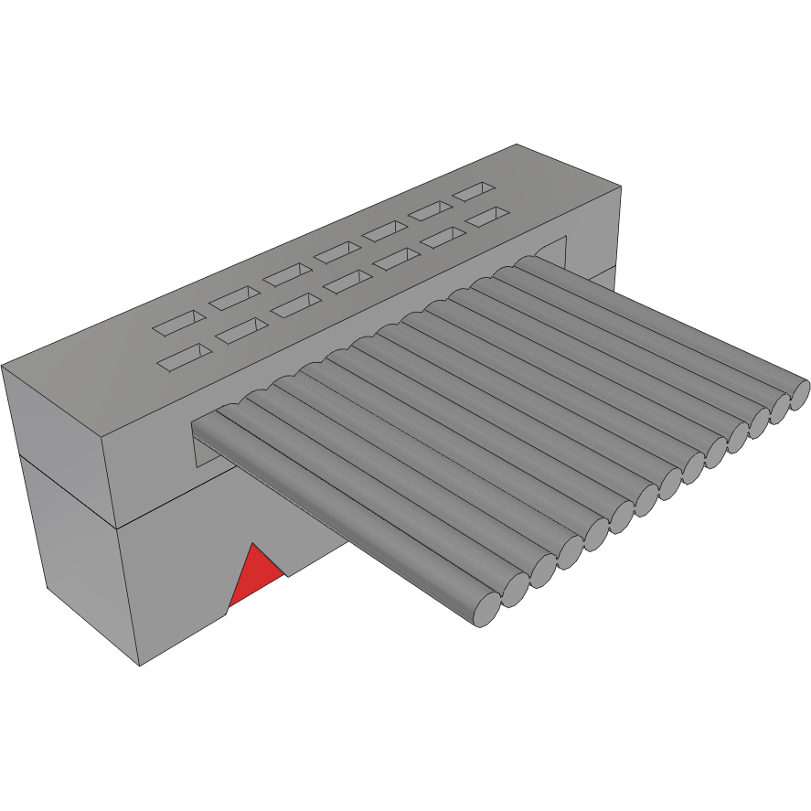 Samtec-FFSD-07-S-05.00-01-N-RW Flachband Kabelbaugruppen Cable Assembly 0.127m 30AWG 1.27mm 14 POS IDC Connector F TIGER EYE™ Bulk