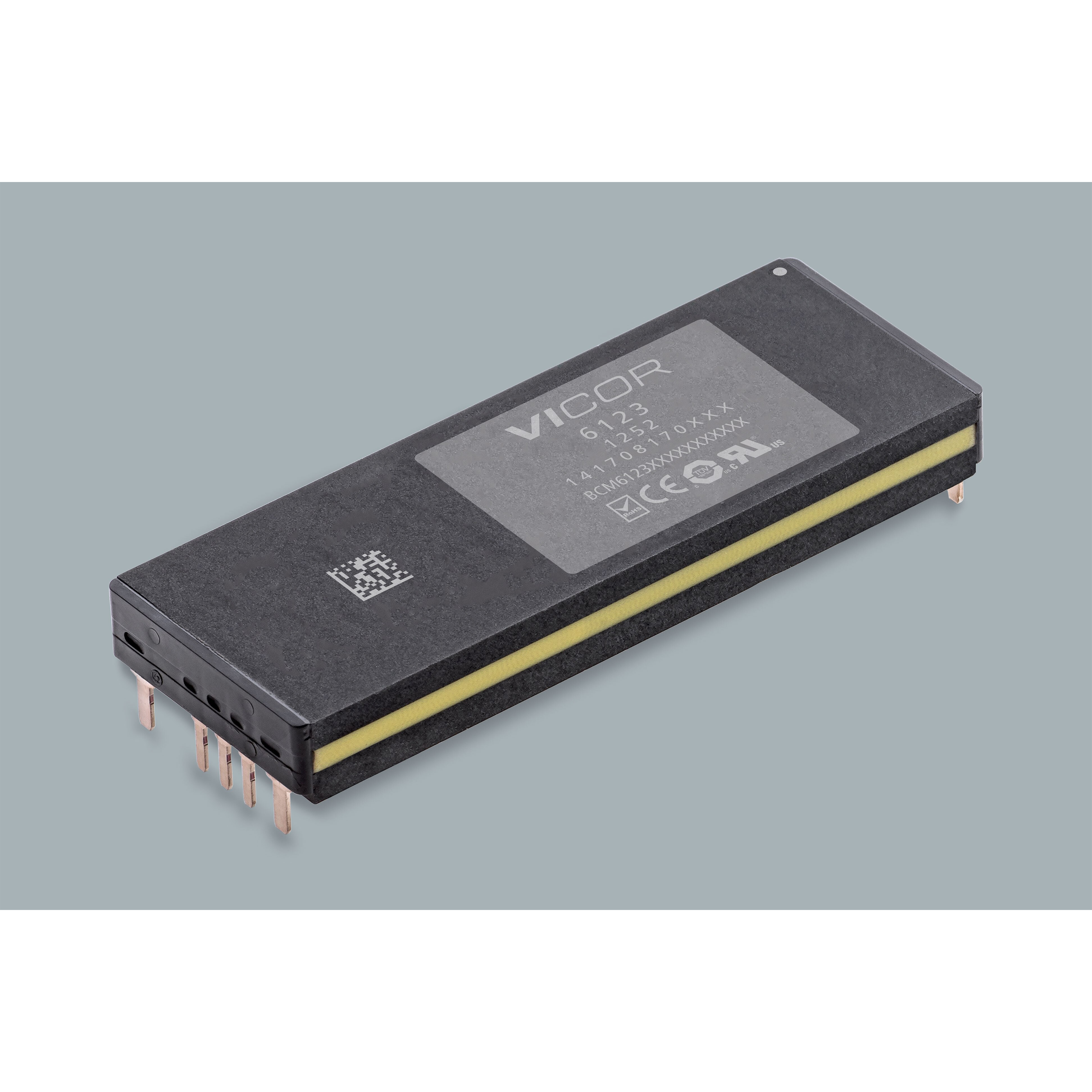 Vicor-BCM6123TD1E5126T0R Convertitore da DC a DC e modulo di regolazione della commutazione Module DC-DC 380VIN 1-OUT 47.5V 25.7A 1200W 9-Pin Chip