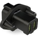 Conn Housing RCP 6 POS Crimp ST Flange Mount Black