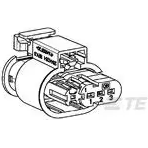 TE Connectivity-284425-1 Einzeladersteckverbinder, Gehäuse Conn Housing RCP 3 POS 4mm Crimp ST Cable Mount Black Bag