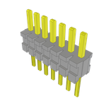 Conn Unshrouded Header HDR 7 POS 1.27mm Solder ST Top Entry Thru-Hole Bulk