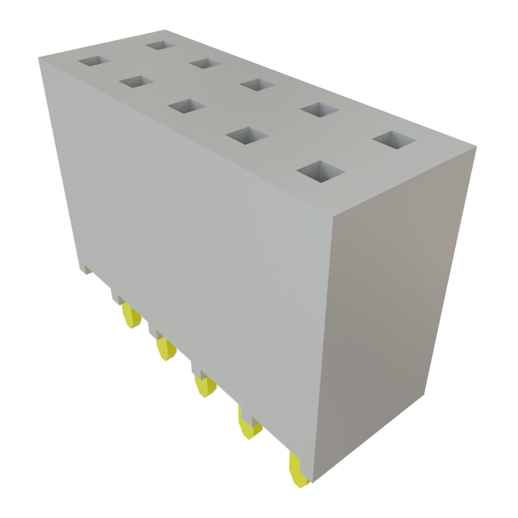 Samtec-SSW-105-01-S-D Steckverbinderleisten und Leiterplattenbuchsen Conn Socket Strip SKT 10 POS 2.54mm Solder ST Top Entry Thru-Hole Tiger Buy™ Bulk