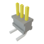 Conn Unshrouded Header HDR 3 POS 1.27mm Solder ST Top Entry SMD Bulk
