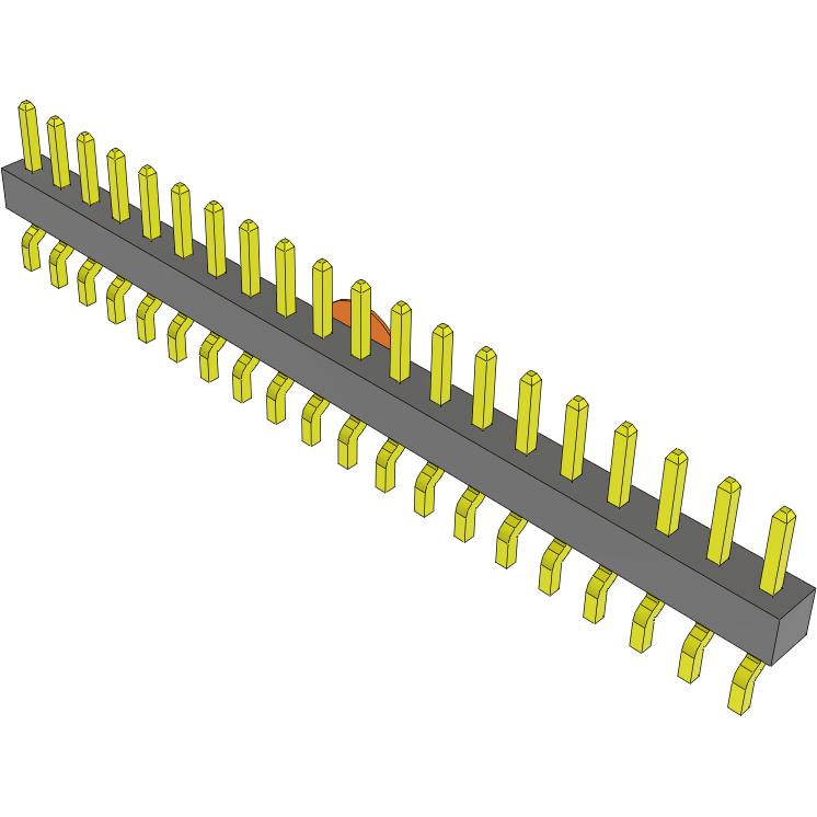 Samtec-MMT-120-01-S-SH-K Steckverbinderleisten und Leiterplattenbuchsen Conn Unshrouded Header HDR 20 POS 2mm Solder RA Side Entry SMD Tube