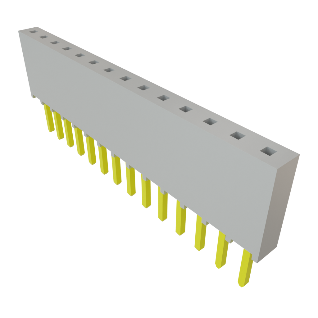 Samtec-SSQ-114-02-G-S Steckverbinderleisten und Leiterplattenbuchsen Conn Socket Strip SKT 14 POS 2.54mm Solder ST Top Entry Thru-Hole Bulk