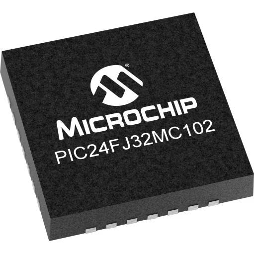 Microchip Technology-PIC24FJ32MC102-E/ML Microcontrollers - MCUs MCU 16-bit PIC RISC 16KB Flash 3.3V Automotive AEC-Q100 28-Pin QFN EP Tube