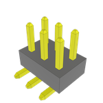 Conn Unshrouded Header HDR 6 POS 2mm Solder ST Top Entry SMD T/R