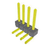 Conn Unshrouded Header HDR 4 POS 2.54mm Solder RA Side Entry Thru-Hole Bulk
