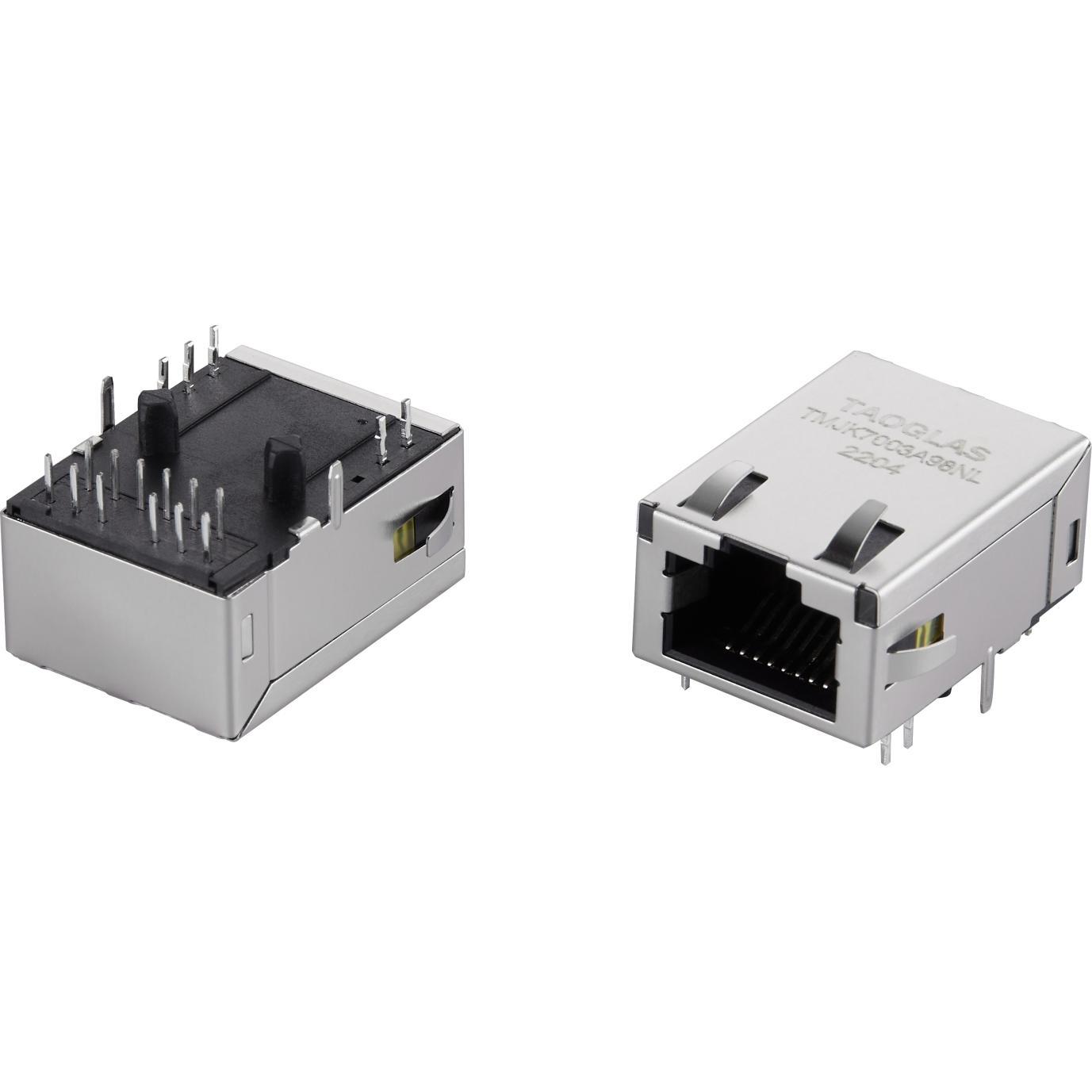 taoglas-TMJK7003A98NL | RJ45 Integrated Connectors Steckverbinder, Telefon und Telekommunikation Conn RJ-45 F 8 POS 1.02mm Solder RA Thru-Hole 17 Terminal 1 Port Tray