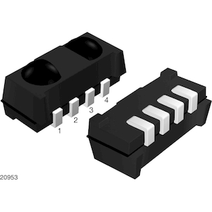 Vishay-TSOP95536TT Ricevitore remoto IR IR Remote Receiver 36kHz 100° 24m 4-Pin SMD T/R