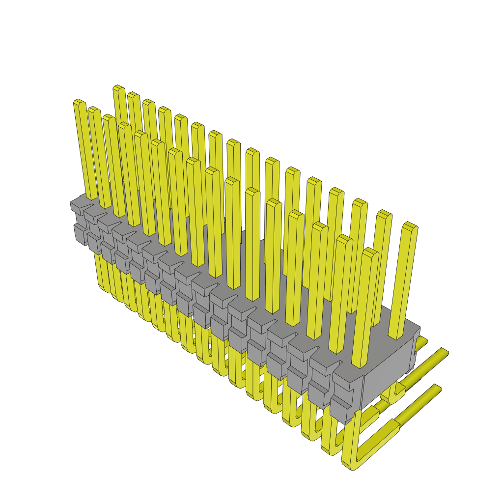 Samtec-TMS-116-01-T-D-RA Cabezales del conector y receptáculos PCB Conn Unshrouded Header HDR 32 POS 1.27mm Solder RA Side Entry Thru-Hole Tube