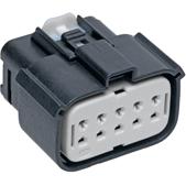 Molex-0194180014 Einzeladersteckverbinder, Gehäuse Conn Housing RCP 10 POS 5.84mm Crimp ST Cable Mount Black MX150L™ Bag