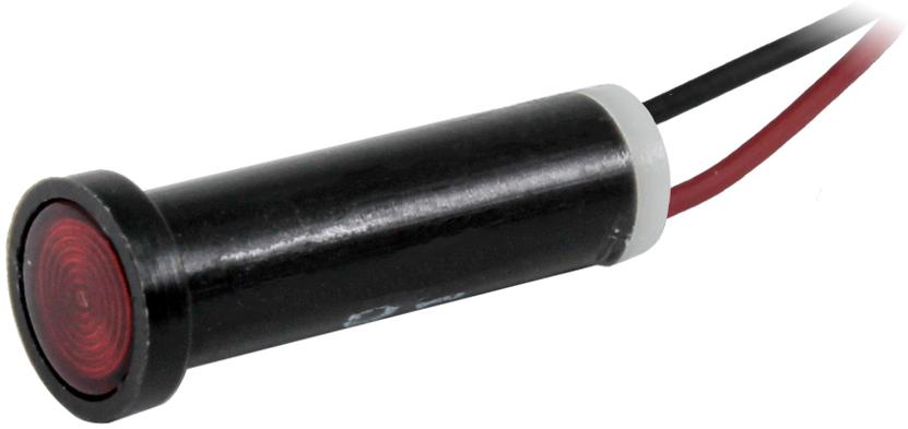 Visual Communications-44W-NKR120-CR0 Panel Mount Indicators LED Panel Mount Indicator Uni-Color Red 634nm 3600mcd 2-Pin