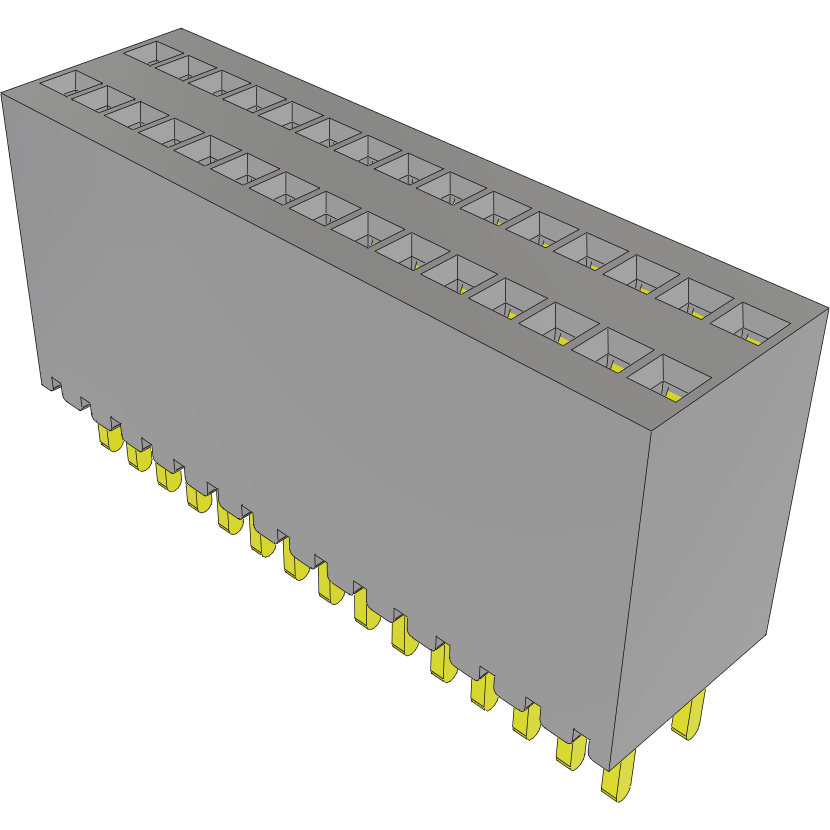 Samtec-SMS-115-01-S-D Steckverbinderleisten und Leiterplattenbuchsen Conn Socket Strip SKT 30 POS 1.27mm Solder ST Top Entry Thru-Hole Tube