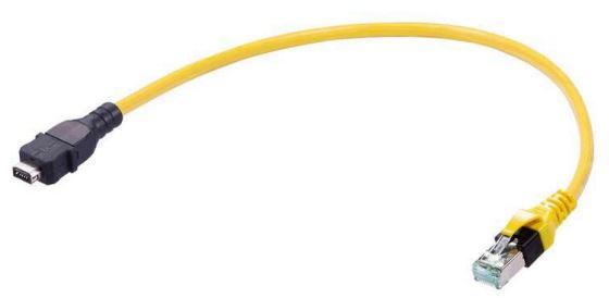 HARTING-33483147805005 Andere Kabelbaugruppen Cable Assembly Round Copper Cable 0.41m 26AWG IX Industrial Type A to RJ-45 8 to 8 POS M-M IDT-IDT