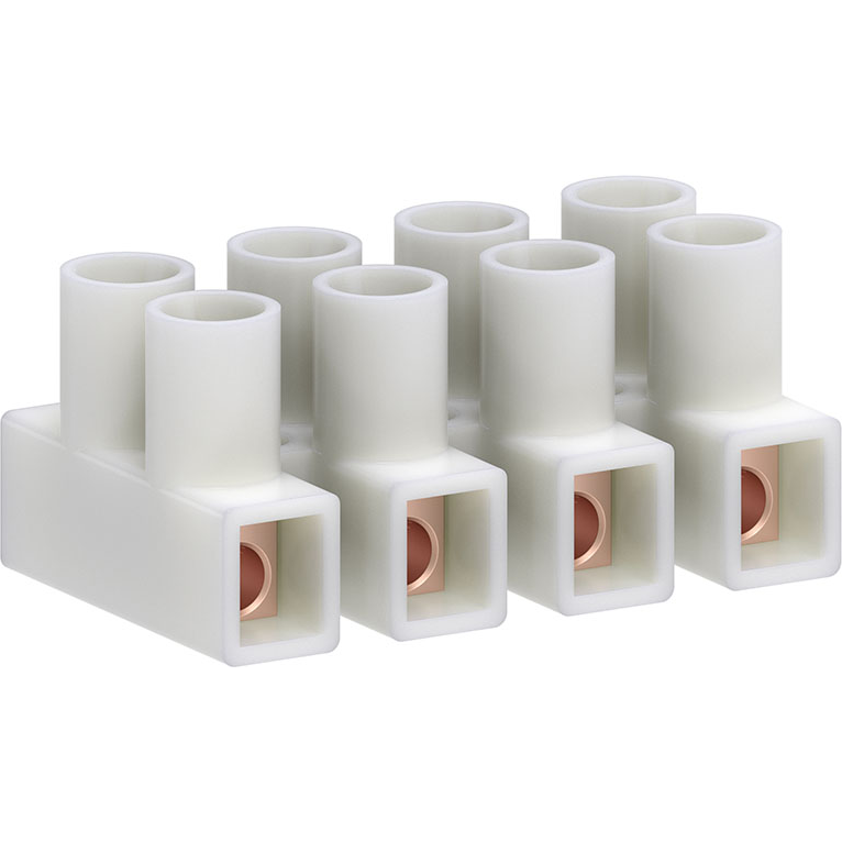 Molex-39100-1904 Bloques terminales del conector Conn Barrier Strip 8 POS 8mm Screw Cable Mount 20A/Contact