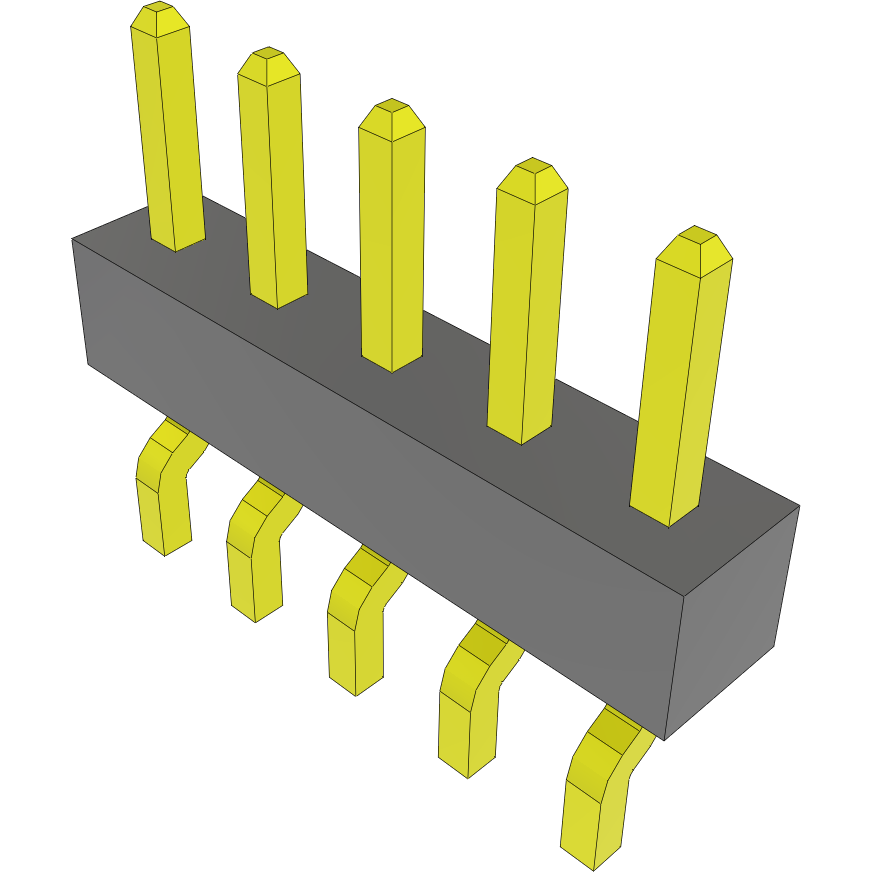 Samtec-MMT-105-01-L-SH Steckverbinderleisten und Leiterplattenbuchsen Conn Unshrouded Header HDR 5 POS 2mm Solder RA Side Entry SMD Tube