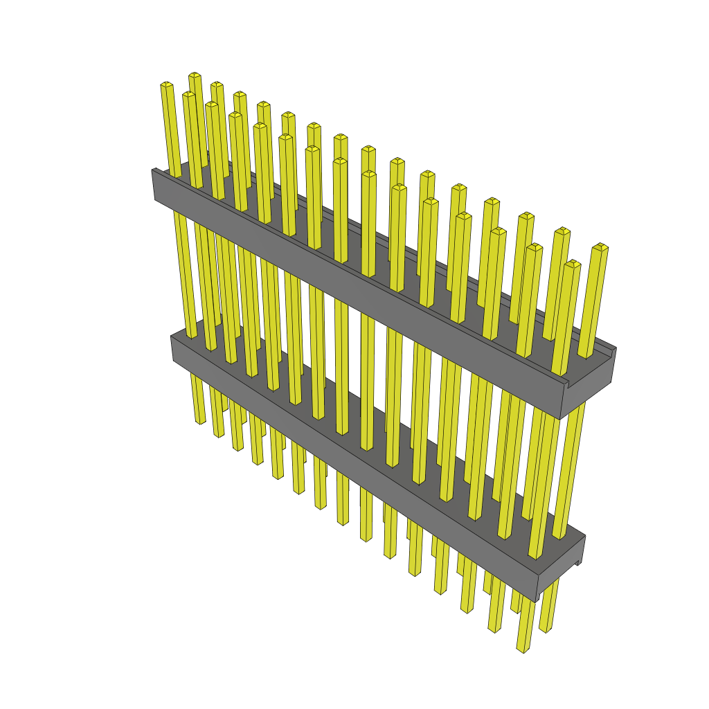 Samtec-ZW-15-13-G-D-695-265 Connector Headers and PCB Receptacles Conn Board Stacker HDR 30 POS 2.54mm Solder ST Top Entry Thru-Hole Bulk