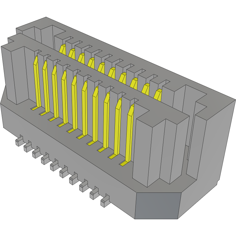 Samtec-LSS-110-01-L-DV-A Steckverbinderleisten und Leiterplattenbuchsen Conn Socket and Terminal Strip SKT/HDR 20 POS 0.635mm Solder ST Top Entry SMD Tray
