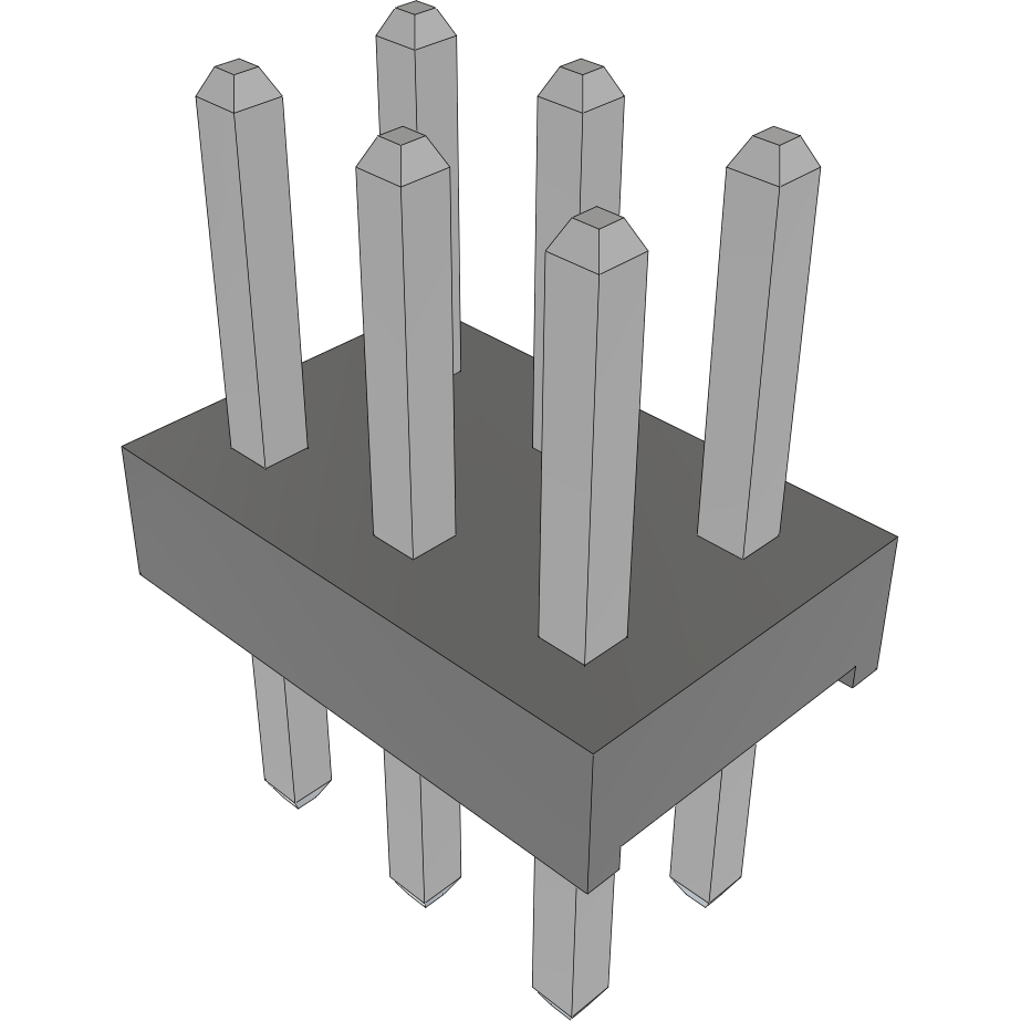 Samtec-TMM-103-02-T-D Embases de raccordement et réceptacles PCB Conn Unshrouded Header HDR 6 POS 2mm Solder ST Top Entry Thru-Hole Bulk