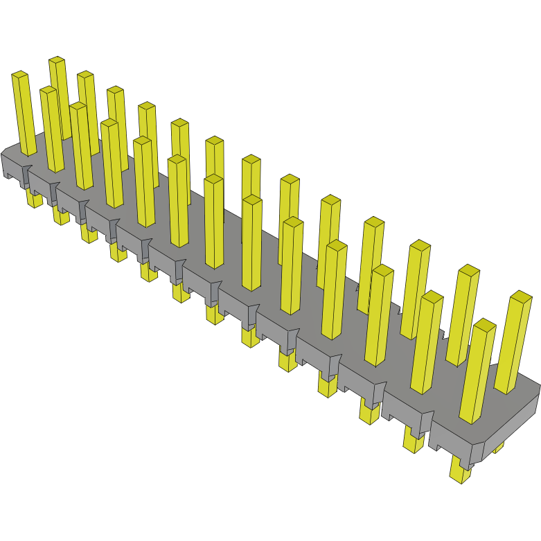 Samtec-MTLW-113-05-G-D-195 Connector Headers and PCB Receptacles Conn Unshrouded Header HDR 26 POS 2.54mm Solder ST Top Entry Thru-Hole Bulk
