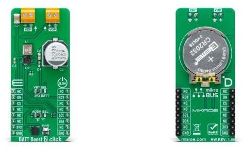 MikroElektronika-MIKROE-6098 Energiemanagement, Entwicklungsplatinen und -kits NBM7100A Battery Management Click Board