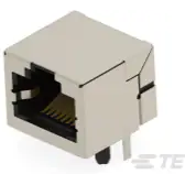TE Connectivity-2501550-1 Steckverbinder, Telefon und Telekommunikation Conn RJ-45 F 8 POS 1.02mm Solder RA Thru-Hole 8 Terminal 1 Port Cat 5e T/R