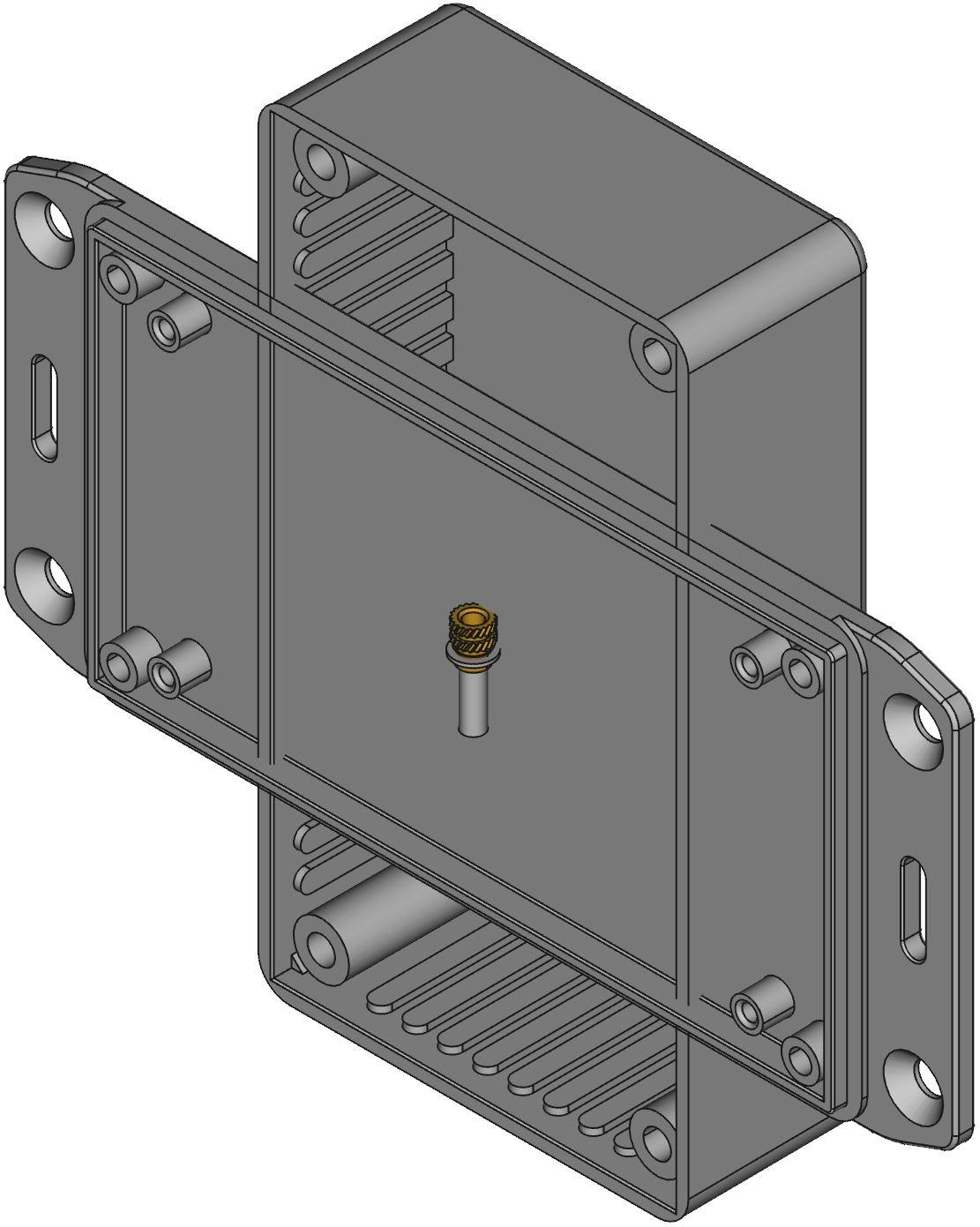 Hammond Manufacturing-1591BFLGY Light Gray Acrylonitrile Butadiene Styrene Flange Mount General Purpose Enclosure
