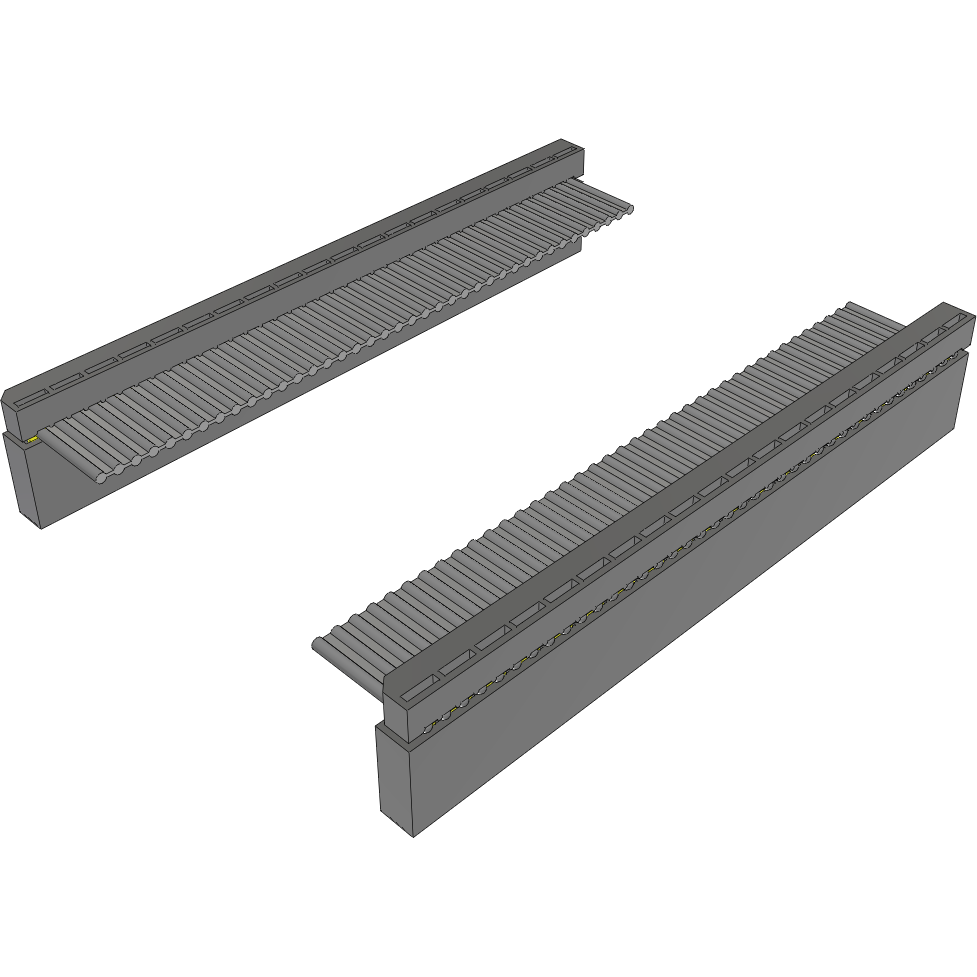 Samtec-IDSS-20-D-02.00 Flachband Kabelbaugruppen Cable Assembly 0.05m 28AWG 2.54mm 20 to 20 POS IDC Connector to IDC Connector F-F Bulk