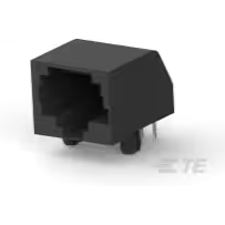 TE Connectivity-5555167-1 Steckverbinder, Telefon und Telekommunikation Conn RJ-45 F 8 POS 1.27mm Solder RA Thru-Hole 8 Terminal 1 Port Cat 3 Box/Tray