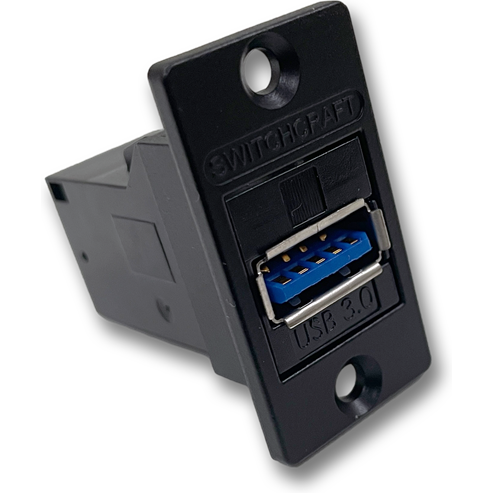 Switchcraft-NHUSB3AAB Connector USB Conn USB 3.0 Type A Coupler RCP/RCP 9/9 POS ST Panel Mount 1/1 Port Bulk