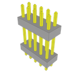 Conn Board Stacker HDR 10 POS 2mm Solder ST Top Entry Thru-Hole Bulk