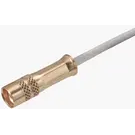 HUBER+SUHNER-21_MMCX-50-1-2/111_OE RF-Steckverbinder Conn MMCX 0Hz to 6GHz 50Ohm Crimp ST Cable Mount PL Gold Over Nickel Single