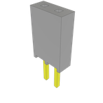 Conn Socket Strip SKT 2 POS 2.54mm Solder ST Top Entry Thru-Hole Bulk