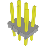 Conn Unshrouded Header HDR 6 POS 2.54mm Solder ST Top Entry Thru-Hole Bulk