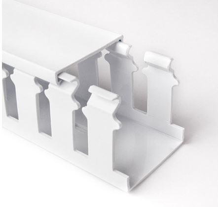 HellermannTyton-181-15209 Wiring Ducts Wiring Ducts Slotted Rectangular Mounting Holes Polyvinyl Chloride White Carton