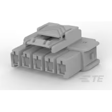TE Connectivity-5-1971773-7 Einzeladersteckverbinder, Gehäuse Conn Housing PL 5 POS 6mm Crimp ST Cable Mount Light Gray Carton