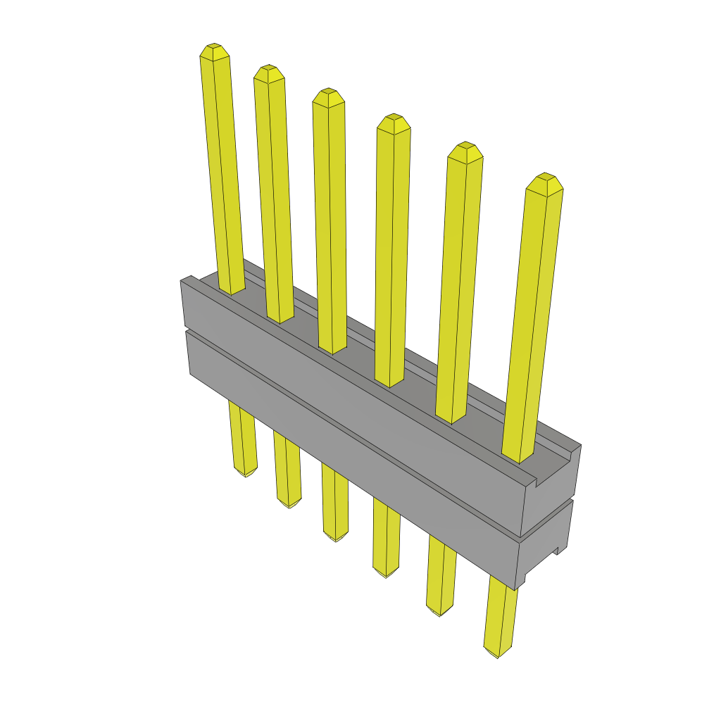 Samtec-TW-06-03-L-S-125-150 Steckverbinderleisten und Leiterplattenbuchsen Conn Board Stacker HDR 6 POS 2mm Solder ST Top Entry Thru-Hole Bulk