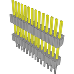 Conn Board Stacker HDR 14 POS 1.27mm Solder ST Thru-Hole Tube
