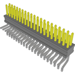 Conn Unshrouded Header HDR 40 POS 1.27mm Solder RA Side Entry SMD/Thru-Hole TIGER CLAW™ Tube