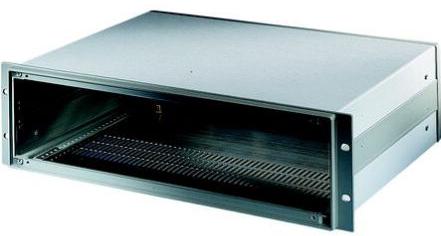 Schroff GmbH-10828153 Kästen, Gehäuse und Gestelle Stone Gray/Light Gray Aluminum Die Cast/Steel Rack Mount 19in Chassis