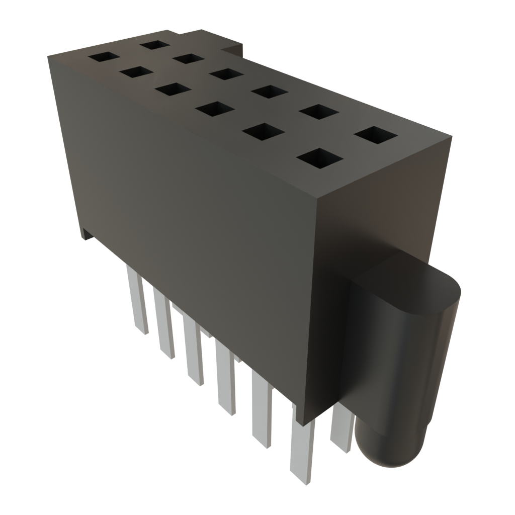 Samtec-SFM-106-01-L-D-A Cabezales del conector y receptáculos PCB Conn Socket Strip SKT 12 POS 1.27mm Solder ST Top Entry Thru-Hole TIGER EYE™ Tube