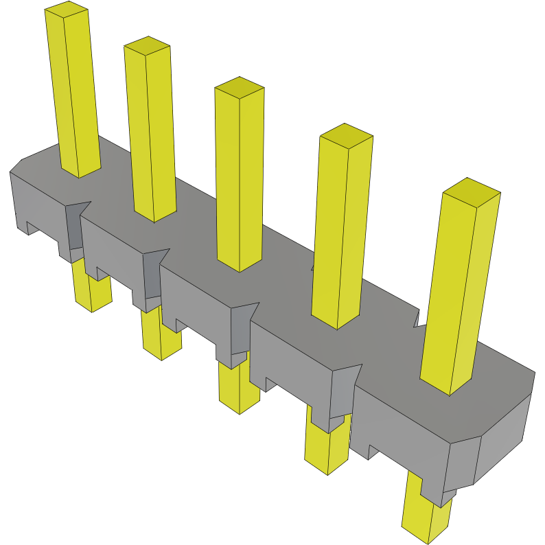 Samtec-MTLW-105-06-G-S-150 Cabezales del conector y receptáculos PCB Conn Unshrouded Header HDR 5 POS 2.54mm Solder ST Top Entry Thru-Hole Bulk